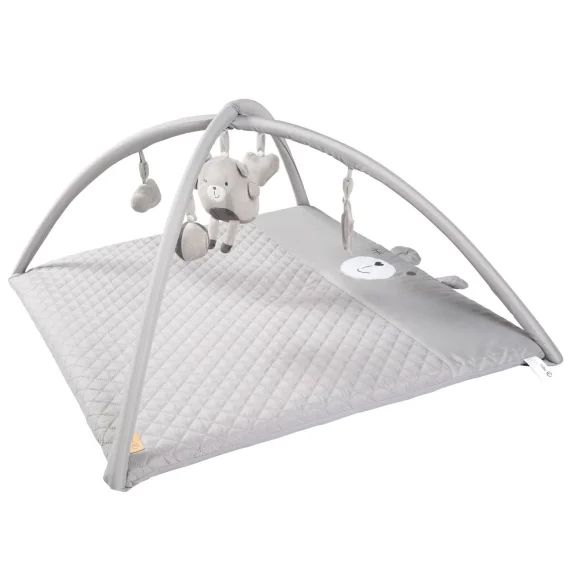 Tapis D&rsquo;éveil Avec Arches Et 5 Jouets Suspendus Roba Style Gris Argenté – Ourson Sammy