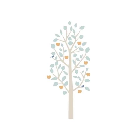 Sticker mural Small Apple Tree bébé bleu (140 cm)