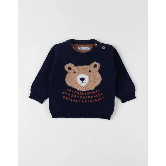 Pull En Tricot Ours Bleu