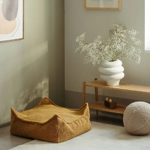 Pouf Enfant Carré Bouclette Bouclyn Maple