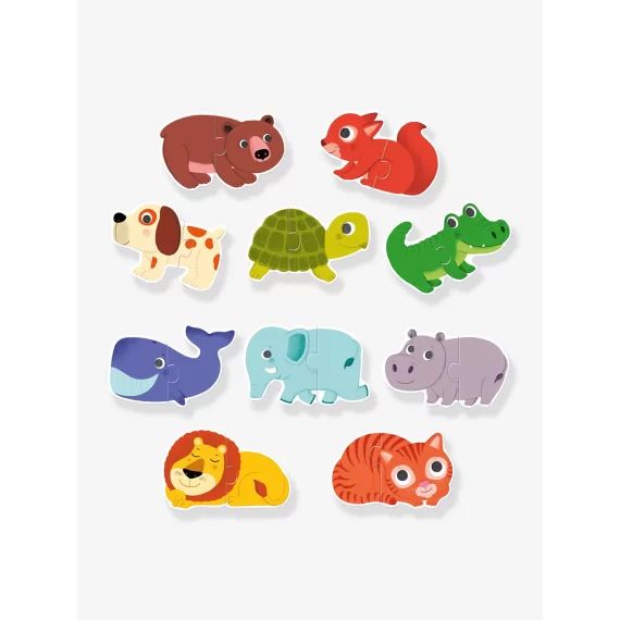 Puzzle duo animaux DJECO vert