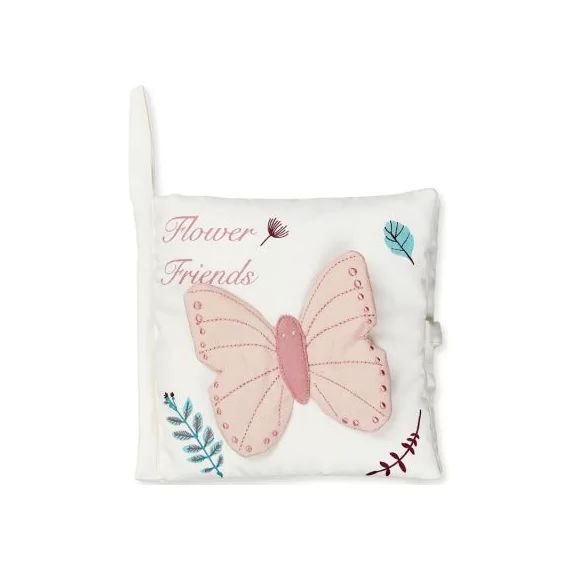 Livre bébé en tissu à volets Pressed Leaves Rose