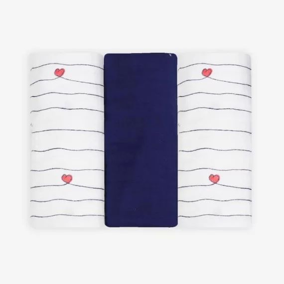 Lot de 3 langes blanc