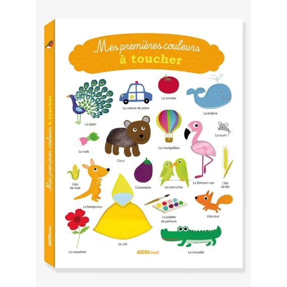 Imagier Mes premières couleurs à toucher AUZOU blanc