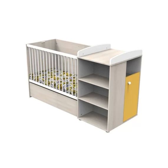 Lit bébé combiné évolutif Yuzu (60 x 120 cm évolutif en 90 x 190 cm)