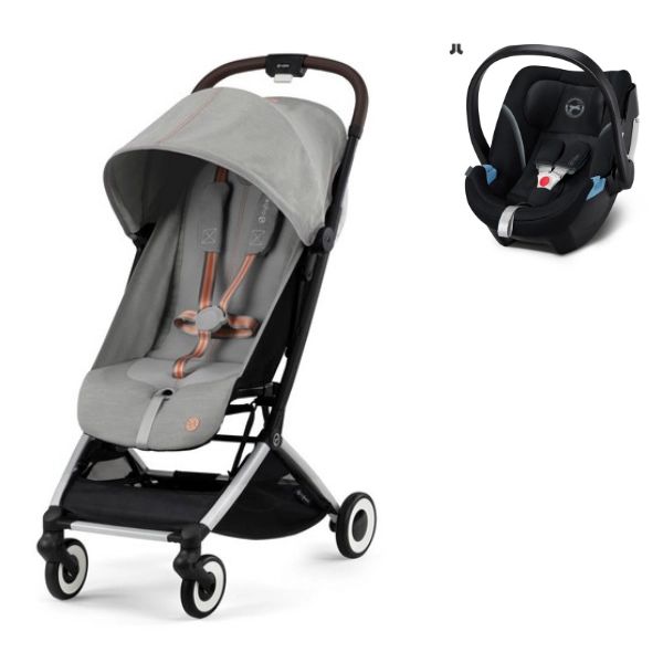 Poussette Cybex Orfeo – Lava Grey + Coque Auto Aton 5 – Deep Black