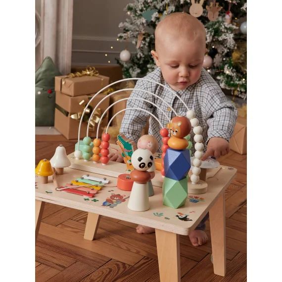 Table d&rsquo;éveil musicale bois FSC® LES ANIMAUX JOYEUX bois