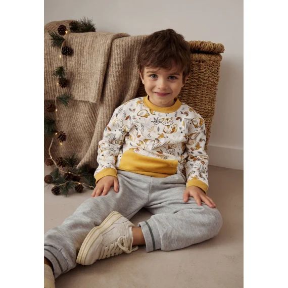 Pantalon Bébé En Molleton Abou Gris