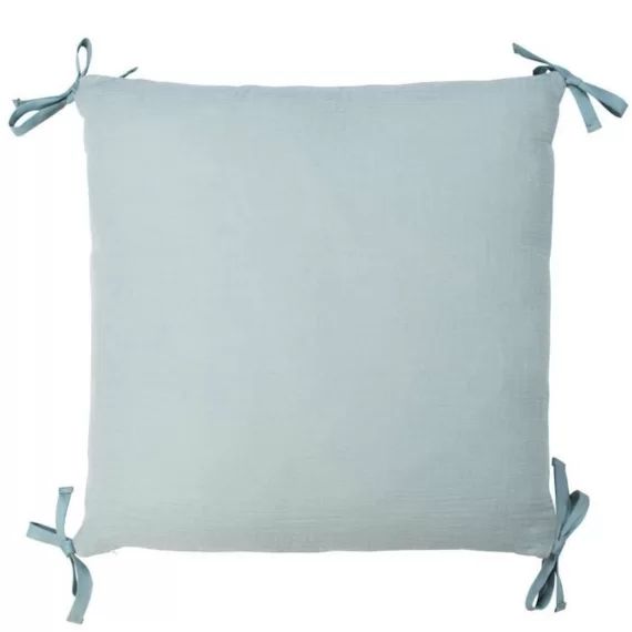 Sevira Kids – Taies de coussin pour tour de lit modulable en gaze de coton Jeanne – Vert – blanc