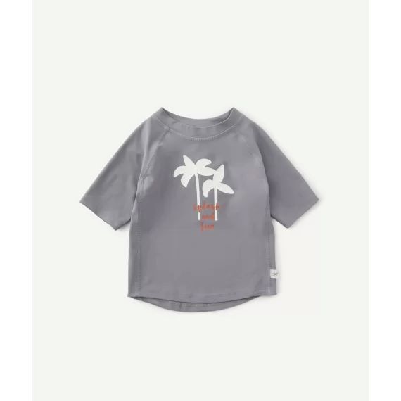 T-shirt gris anti-uv palmiers bébé –  – Soldes