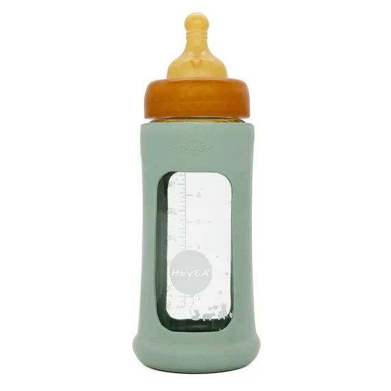 Biberon En Verre Avec Housse De Protection 250 Ml Bleu