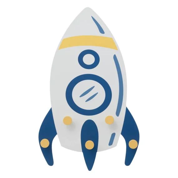 Patère Enfant Fusée – Espace Multicolore