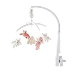 Mobile musical – NOUKIE&rsquo;S – Lina & Joy – Rose – Bébé – 25x40x12 cm rose