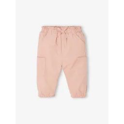 Pantalon battle velours doublé polaire bébé rose poudré