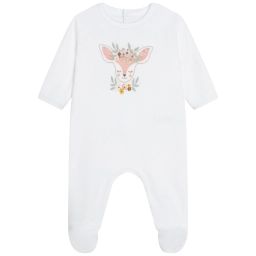 Pyjama en velours Fille Blanc