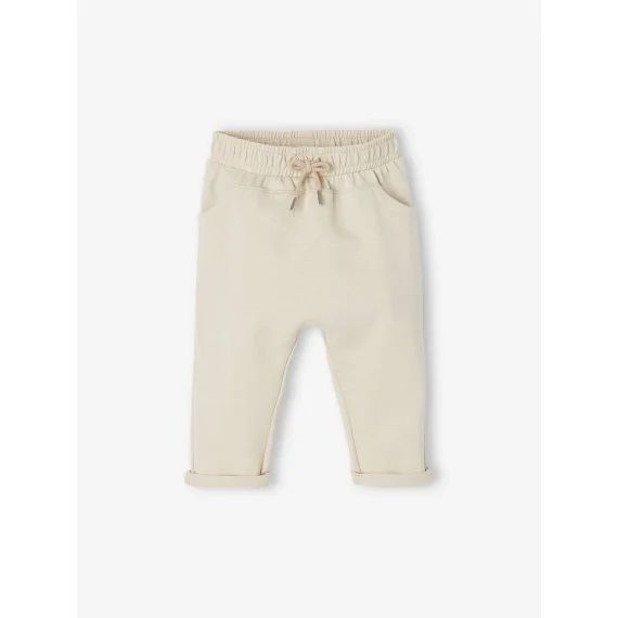 Pantalon molleton bébé garçon uni BASICS beige sable