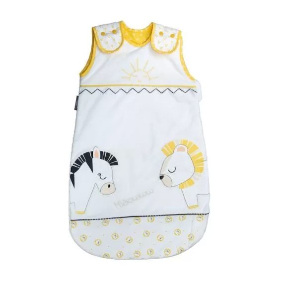 GIGOTEUSE ETE 0-6 MOIS PLUCHE ET POMPON blanc