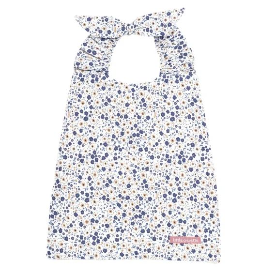 Bavoir Élastiqué Coton Bio Bleu