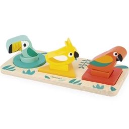 Puzzle à encastrement Mes premières formes en bois Tropik (6 pièces)