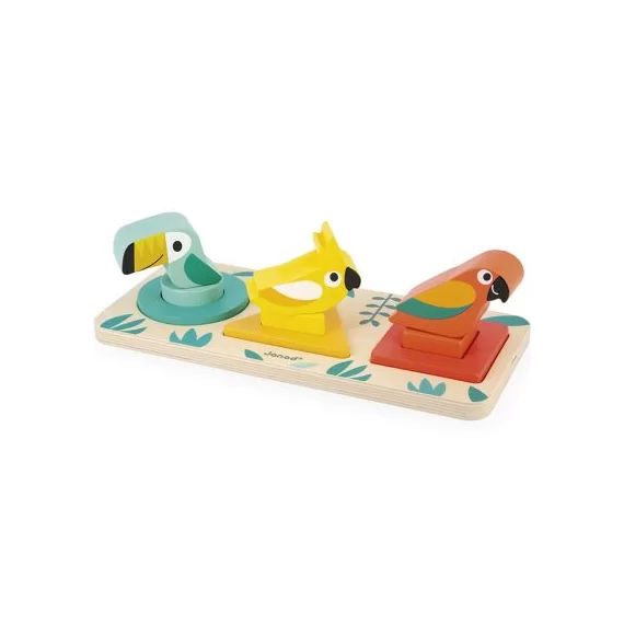 Puzzle à encastrement Mes premières formes en bois Tropik (6 pièces)