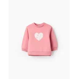 Sweat Gratté Rose Clair