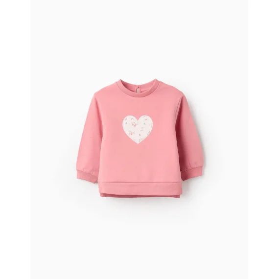 Sweat Gratté Rose Clair