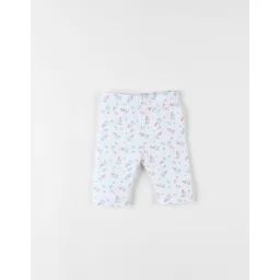 Legging Imprimé Fleuri Blanc