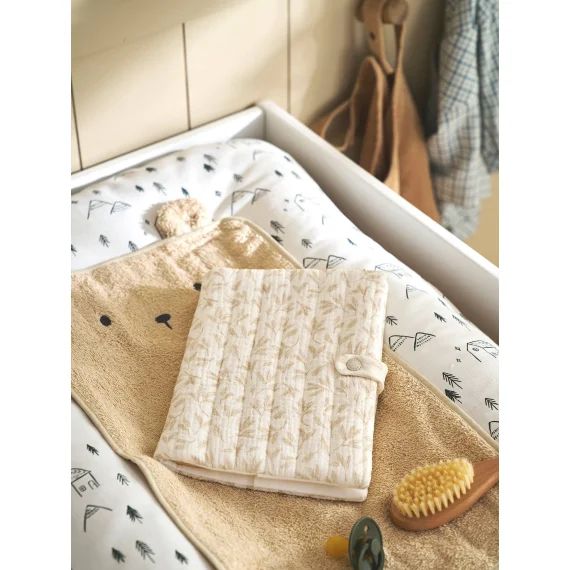 Protège carnet de santé en gaze de coton hygge