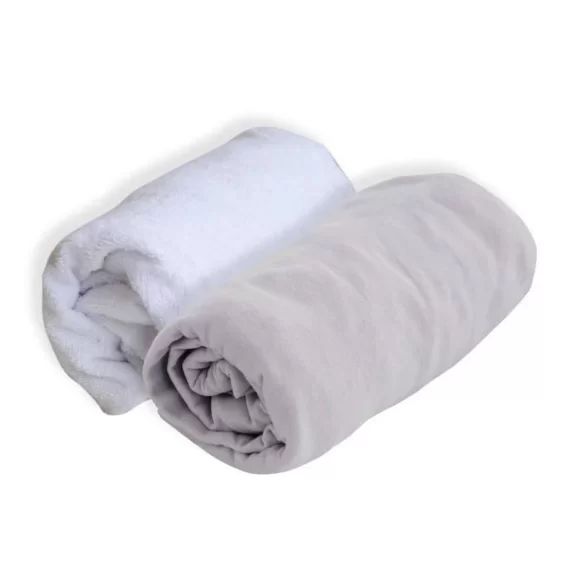 DOUX NID Lot 1 Alese + 1 Drap Housse – 70 X 140 Cm – Perle blanc
