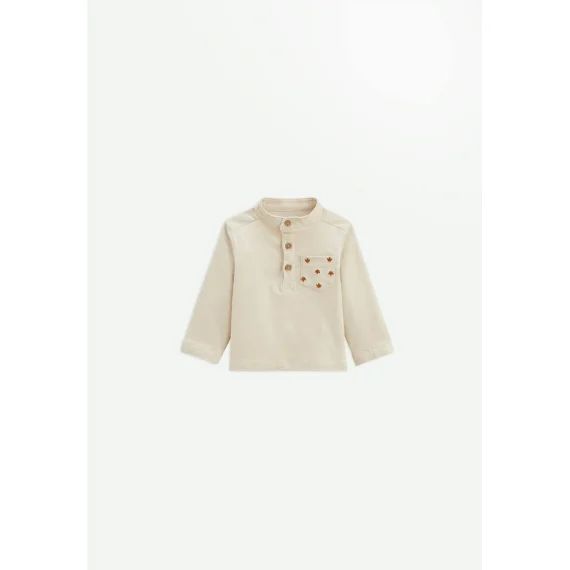 Chemise Enfant En Velours Côtelé Gribouille Beige