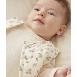Le t-shirt écru cötelé avec col en broderie anglaise