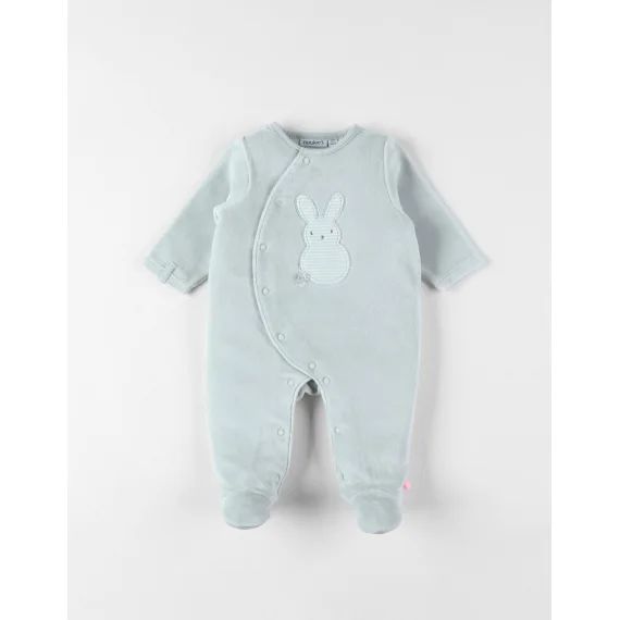 Pyjama En Velours Côtelé Lapin Turquoise
