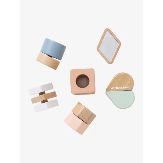 Cubes sensoriels en bois FSC® multicolore