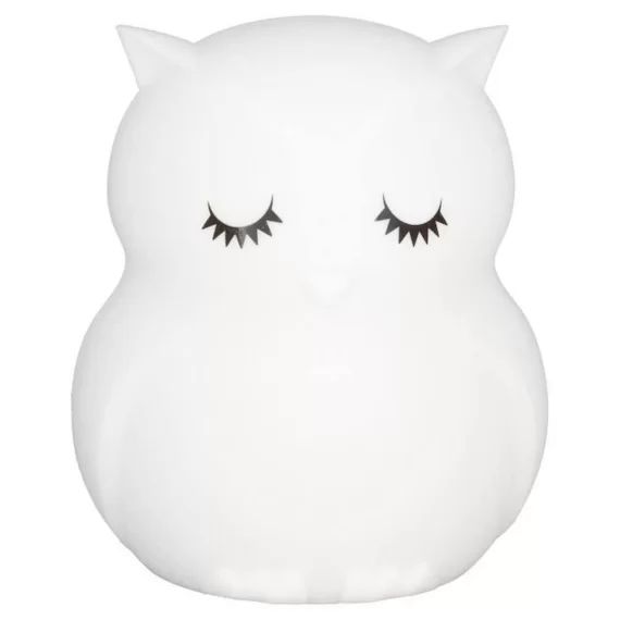 Veilleuse Hibou – ULYSSE – Grande – Silicone – 3 modes – 8 couleurs blanc