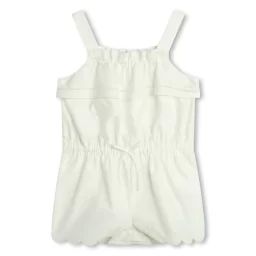 Combinaison-short brodée Fille Blanc