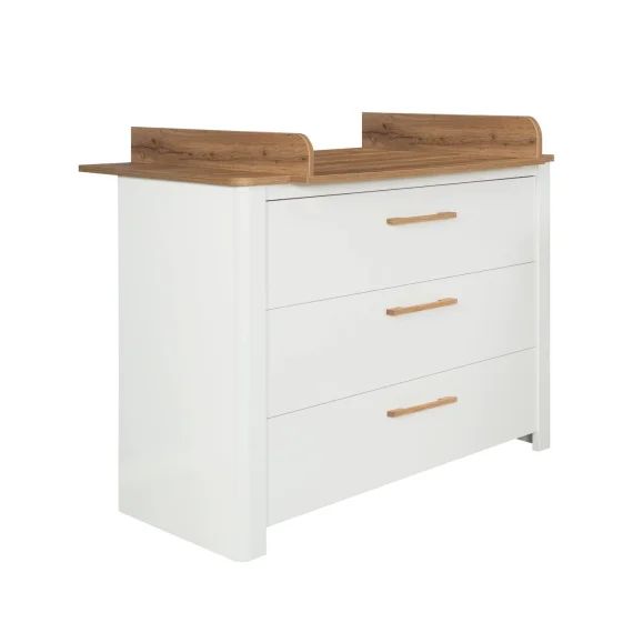 Commode À Langer Évolutive 3 Tiroirs Ava Blanc / Chêne Artisan