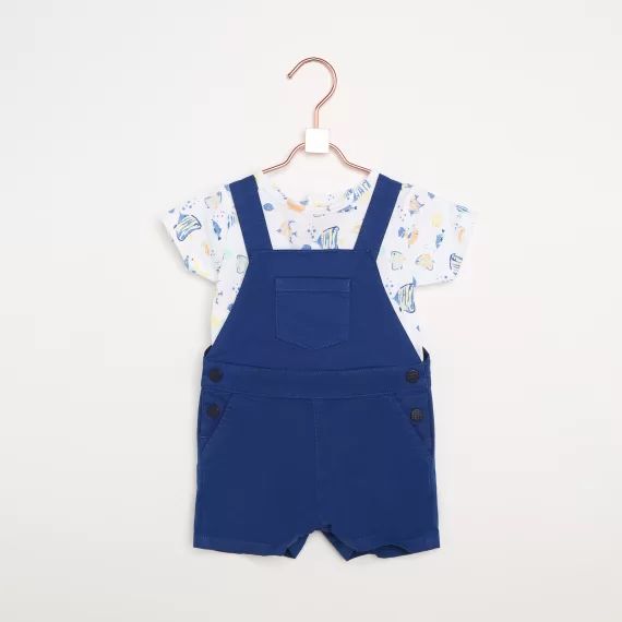 Ensemble 2 pièces en coton Garçon Blanc