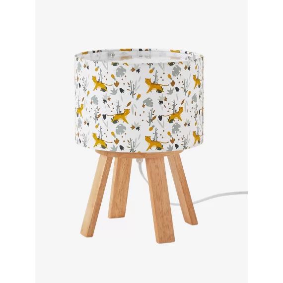 Lampe de chevet bois HANOÏ blanc