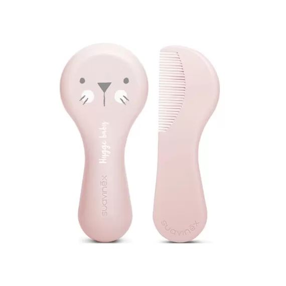 Peigne et brosse Hygge Baby tigre rose