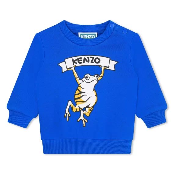 Sweat-shirt en molleton gratté Garçon Bleu