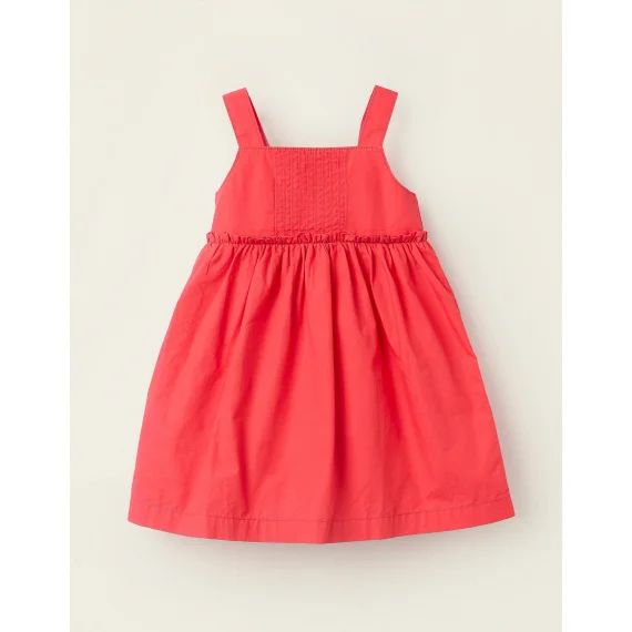 Robe À Bretelles En Popeline Rouge