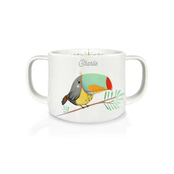 Tasse en porcelaine Toucan (personnalisable)