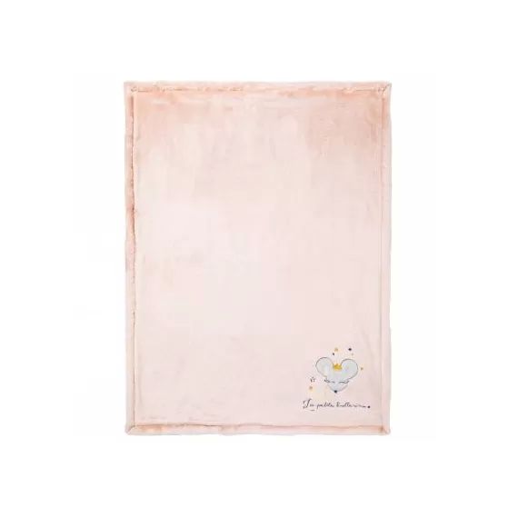 Couverture velours souris La petite ballerine (75 x 100 cm)