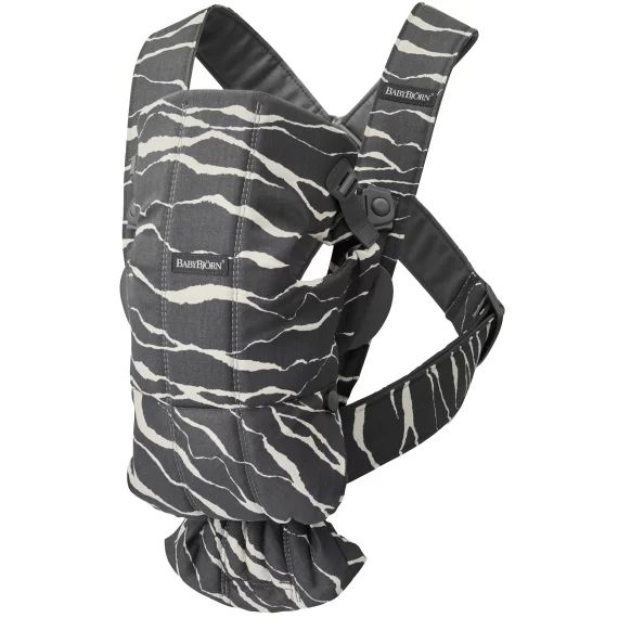 Porte-bébé Mini – Gris anthracite/Imprimé paysage / Coton