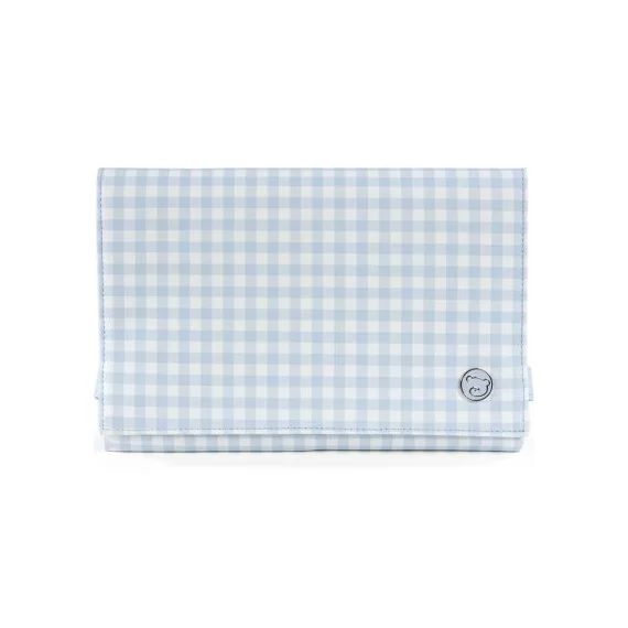 Tapis à langer Together Vichy bleu et blanc