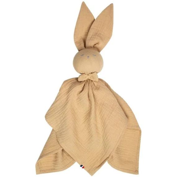 Sevira Kids – Doudou plat Lapin personnalisable Jeanne – Biscuit TU marron
