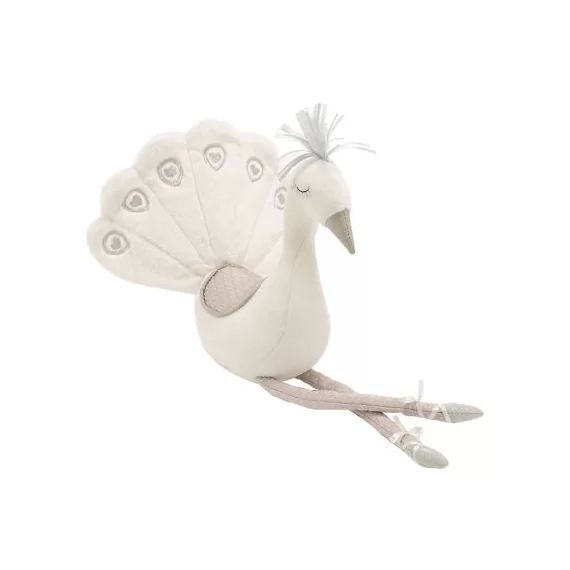 Peluche paon blanc (43 cm)