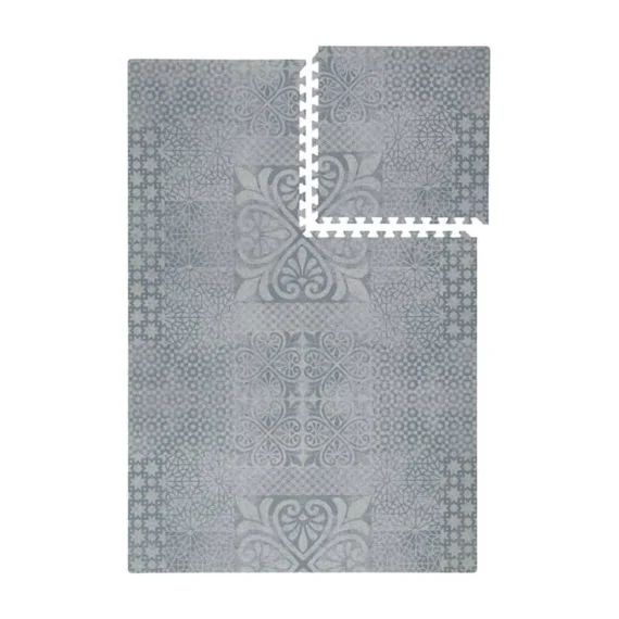 Tapis de Jeu Prettier Puzzle Toddlekind Gris – Taille 120x180cm – Mousse Eco-Responsable EVA gris