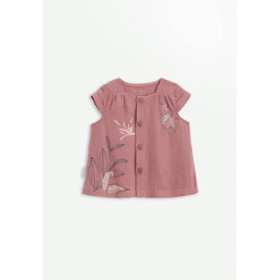 Chemisier Bébé En Gaze De Coton Olbia Rose