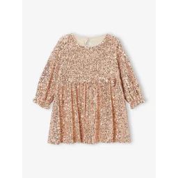 Robe de fête bébé à sequins or